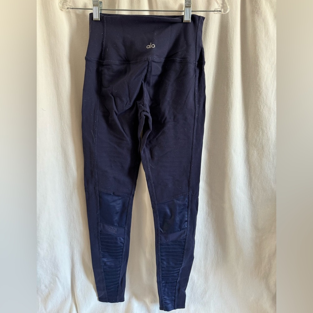 Alo size S Moto Ribbed Leggings - Picture 3 of 6